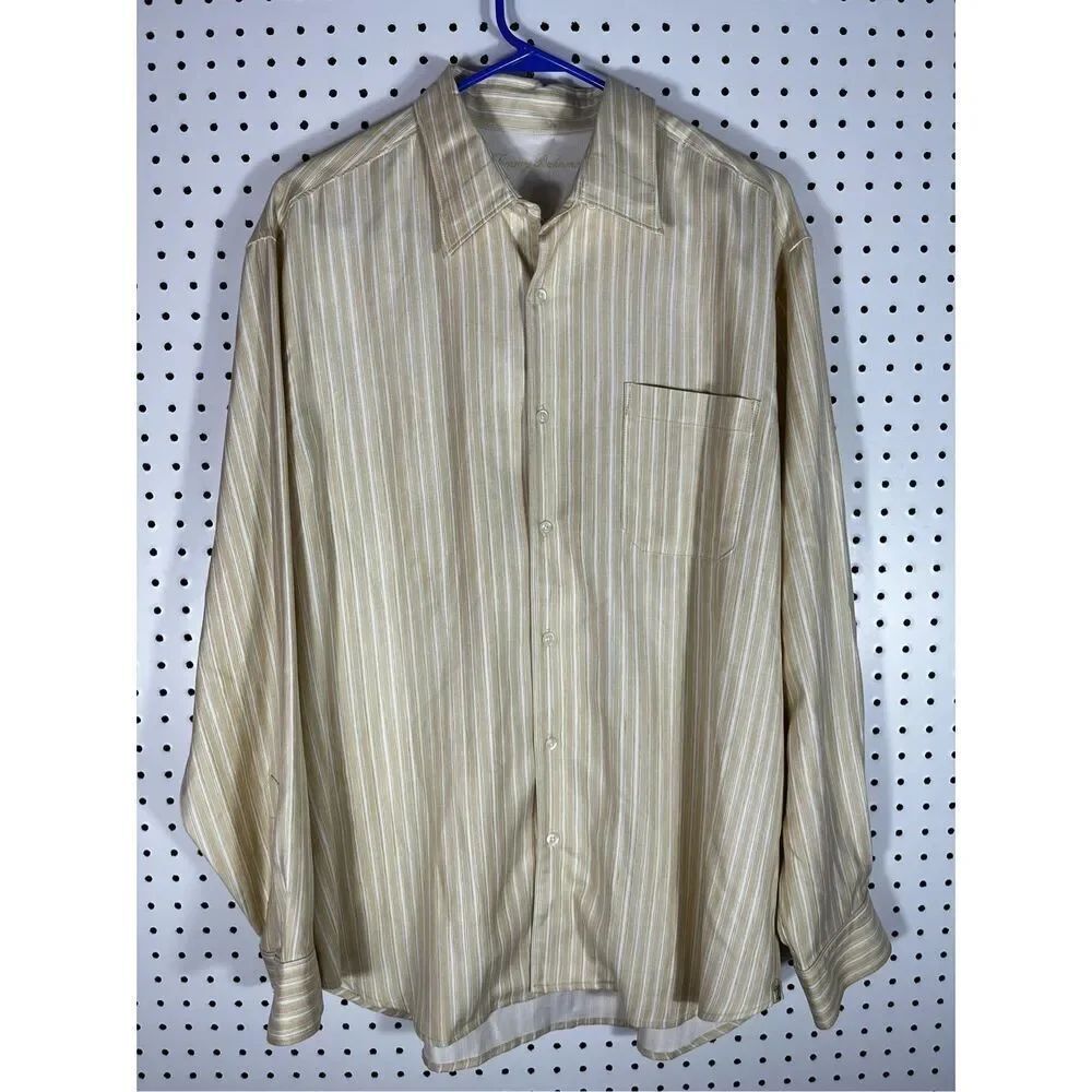 Tommy Bahama button down silk blend shirt size L